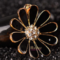Bling Flower Alloy Rhinestone Crystal DIY Phone Case Cover Deco Kit 35mm - Black
