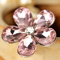 Bling Flower Alloy Rhinestone Crystal DIY Phone Case Cover Deco Kit 40mm - Pink
