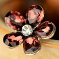 Bling Flower Alloy Rhinestone Crystal DIY Phone Case Cover Deco Kit 40mm - Red