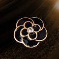 Bling Flower Alloy Rhinestone Crystal DIY Phone Case Cover Deco Kit - Black 01