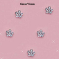 Bling Flower Alloy Rhinestone Crystal DIY Phone Cover Case Deco Kit - White