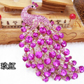 Bling Peacock Alloy Crystal Rhinestone Flatback DIY Phone Case Cover Deco Kit - Rose