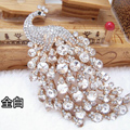 Bling Peacock Alloy Crystal Rhinestone Flatback DIY Phone Case Cover Deco Kit - White