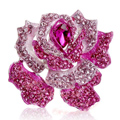 Bling Rose Flower Alloy Rhinestone Crystal DIY Phone Case Cover Deco Kit 75*80mm - Rose