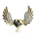 Bling Wings Alloy Rhinestone Crystal DIY Phone Case Cover Deco Kit 44*32mm - Gold