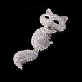 Luxury Bling Fox Alloy Crystal Rhinestone DIY Phone Case Cover Deco Kit - White