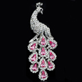 Luxury Bling Peacock Alloy Crystal Flatback DIY Phone Case Cover Deco Kit - Pink