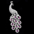 Luxury Bling Peacock Alloy Crystal Flatback DIY Phone Case Cover Deco Kit - Purple