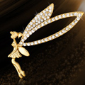 Bling Angel Alloy Crystal Rhinestone DIY Phone Case Cover Deco Kit 60*70mm - Gold