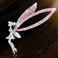 Bling Angel Alloy Crystal Rhinestone DIY Phone Case Cover Deco Kit 60*70mm - Pink