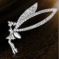 Bling Angel Alloy Crystal Rhinestone DIY Phone Case Cover Deco Kit 60*70mm - White