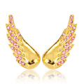 Bling Angel wing Alloy Crystal Rhinestone DIY Phone Case Cover Deco Kit 38*15mm - Gold