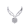 Bling Angel wing Alloy Crystal Rhinestone DIY Phone Case Cover Deco Kit - White