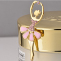 Bling Ballet girl Alloy Crystal Rhinestone DIY Phone Case Cover Deco Kit 20*50mm - Pink
