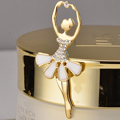 Bling Ballet girl Alloy Rhinestone Crystal DIY Phone Case Cover Deco Kit 20*50mm - Gold
