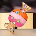 Bling Colorful candy Alloy Crystal Rhinestone DIY Phone Case Cover Deco Kit - Pink