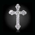 Bling Cross Alloy Crystal Rhinestone DIY Phone Case Cover Deco Kit 45*29mm - White