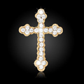 Bling Cross Alloy Rhinestone Crystal DIY Phone Case Cover Deco Kit 45*29mm - White