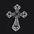 Bling Cross metal Alloy Crystal Rhinestone DIY Phone Case Cover Deco Kit 55*72mm - Black