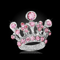 Bling Crown Alloy Rhinestone Crystal DIY Phone Case Cover Deco Kit 22*24mm - Pink