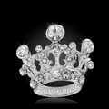 Bling Crown Alloy Rhinestone Crystal DIY Phone Case Cover Deco Kit 22*24mm - White