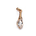 Bling Crystal Alloy Rhinestone Pendant DIY Phone Case Cover Deco Kit 33*10mm - Gold