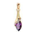 Bling Crystal Alloy Rhinestone Pendant DIY Phone Case Cover Deco Kit 33*10mm - Purple