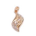 Bling Crystal Alloy Rhinestone Pendant DIY Phone Case Cover Deco Kit 35*16mm - Gold