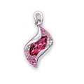 Bling Crystal Alloy Rhinestone Pendant DIY Phone Case Cover Deco Kit 35*16mm - Pink