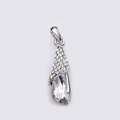 Bling Crystal Alloy Rhinestone Pendant DIY Phone Case Cover Deco Kit 36*10mm - White