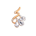 Bling Diamond Alloy Crystal Pendant DIY Phone Case Cover Deco Kit 30*20mm - Gold