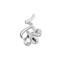 Bling Diamond Alloy Crystal Pendant DIY Phone Case Cover Deco Kit 30*20mm - White