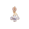 Bling Diamond Alloy Crystal Pendant DIY Phone Case Cover Deco Kit 32*18mm - Gold