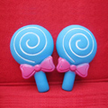 DIY Deco 3D doll Blue Lollipop Plastic Resin Cell Phone Crystal Case Cover