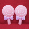 DIY Deco 3D doll Pink Lollipop Plastic Resin Cell Phone Crystal Case Cover