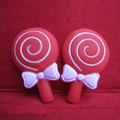 DIY Deco 3D doll Red Lollipop Plastic Resin Cell Phone Crystal Case Cover