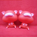 DIY Deco 3D doll Red Pig Plastic Resin Cell Phone Crystal Case Cover