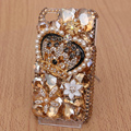 Alloy Crown Bling Crystal Case Rhinestone Cover shell for iPhone 4G 4S - Champagne