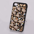 Alloy Skull Bling Crystal Case Rhinestone Cover for iPhone 4G 4S - Black