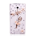 Ballet girl Bling Crystal Case Rhinestone Cover shell for OPPO U705T Ulike2 - Gold