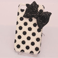 Bling Crystal Black resin Bowknot DIY Cell Phone Case shell Cover Deco Den Kit
