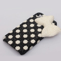 Bling Crystal White resin Bowknot DIY Cell Phone Case shell Cover Deco Den Kit