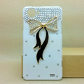 Bowknot Bling Crystal Case Rhinestone Cover shell for OPPO finder X907 - Black