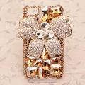Bowknot Bling Crystal Case Rhinestone Cover shell for iPhone 4G 4S - Champagne