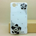 Camellia Bling Crystal Case Rhinestone Cover shell for OPPO finder X907 - Black
