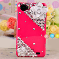Camellia flower Bling Crystal Case Rhinestone Cover shell for OPPO finder X907 - Rose