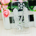 Eiffel Tower Bling Crystal Case Rhinestone Cover shell for LG P880 Optimus 4X HD - White