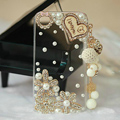 Heart Tassels Bling Crystal Case Rhinestone Cover shell for LG P880 Optimus 4X HD - White