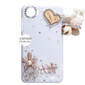 Heart Tassels Bling Crystal Case Rhinestone Cover shell for OPPO finder X907 - White