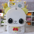 Mirror panda Bling Crystal Case Rhinestone Cover shell for OPPO finder X907 - White
